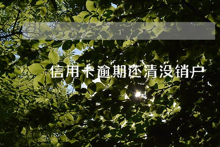 信用卡逾期还清没销户 信用卡逾期还清没销户