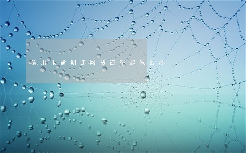 信用卡逾期还网贷还不起怎么办 信用卡逾期还网贷还不起怎么办