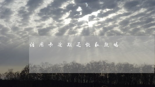 信用卡逾期还能取款吗 信用卡逾期还能取款吗