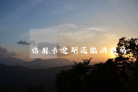 信用卡逾期还能消掉吗 信用卡逾期还能消掉吗