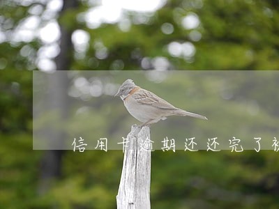 信用卡逾期还还完了被销户