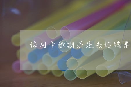 信用卡逾期还进去的钱是先抵本金