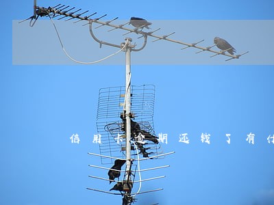 信用卡逾期还钱了有什么影响