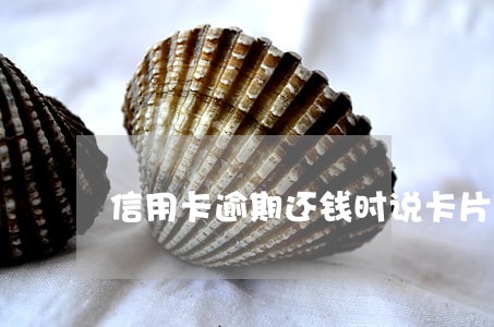 信用卡逾期还钱时说卡片失效 信用卡逾期还钱时说卡片失效