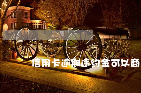 信用卡逾期违约金可以商量吗