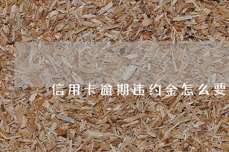 信用卡逾期违约金怎么要回来 信用卡逾期违约金怎么要回来
