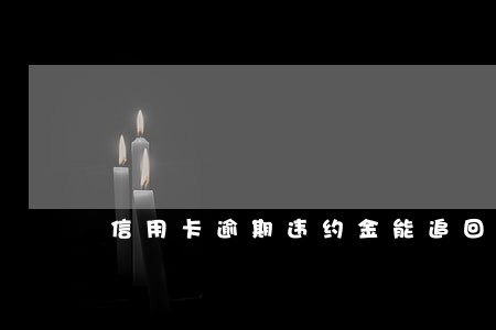 信用卡逾期违约金能追回 信用卡逾期违约金能追回