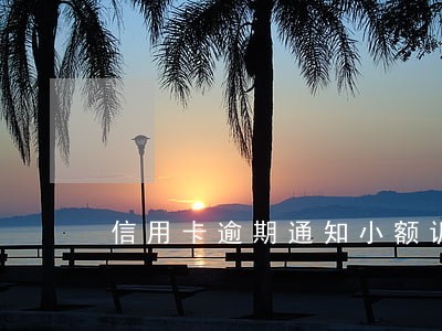 信用卡逾期通知小额诉讼