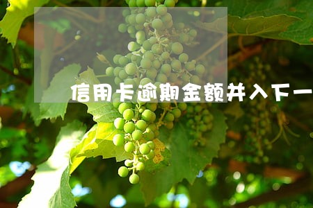 信用卡逾期金额并入下一期账单