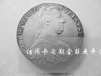 信用卡逾期金额是本金吗 信用卡逾期金额是本金吗