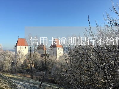 信用卡逾期银行不给解冻怎么办