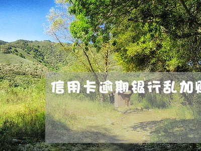 信用卡逾期银行乱加账单金额