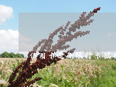 信用卡逾期银行卡被自动划扣