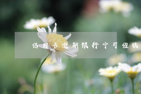 信用卡逾期银行宁可催收