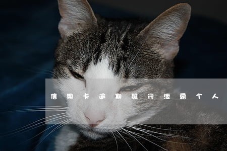 信用卡逾期银行泄露个人信息