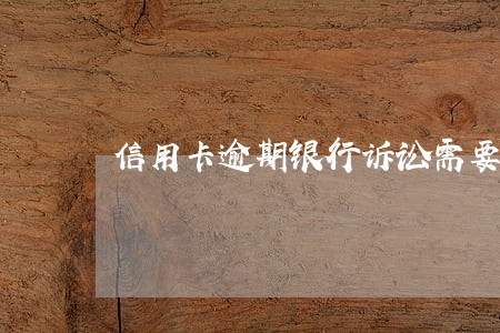 信用卡逾期银行诉讼需要多久