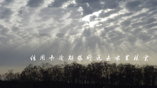 信用卡逾期银行说去家里核实