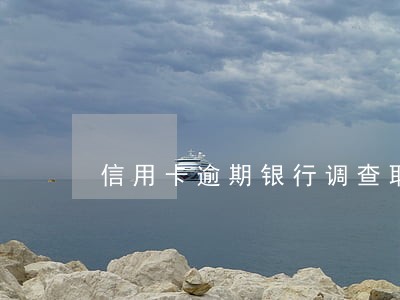 信用卡逾期银行调查取证 信用卡逾期银行调查取证