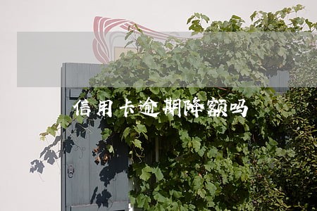 信用卡逾期降额吗