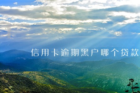 信用卡逾期黑户哪个贷款能下