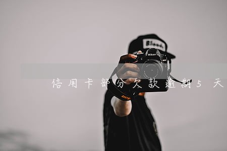 信用卡部分欠款逾期5天 信用卡部分欠款逾期5天