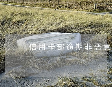 信用卡部逾期非恶意 信用卡部逾期非恶意