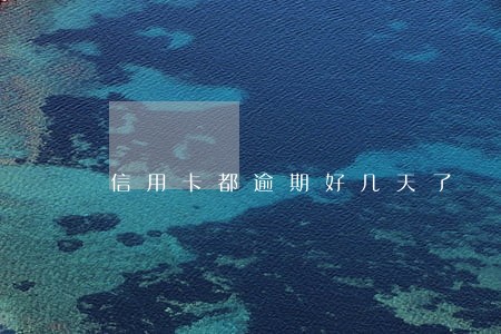 信用卡都逾期好几天了