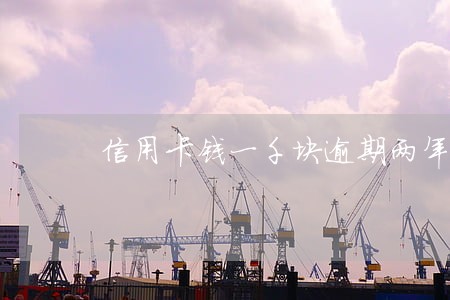 信用卡钱一千块逾期两年多少钱