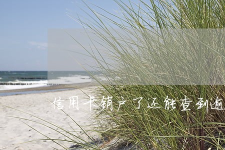 信用卡销户了还能查到逾期吗 信用卡销户了还能查到逾期吗