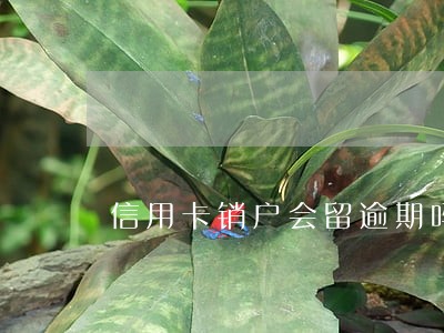 信用卡销户会留逾期吗