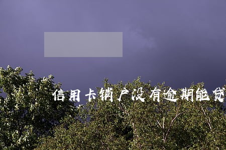 信用卡销户没有逾期能贷款吗 信用卡销户没有逾期能贷款吗