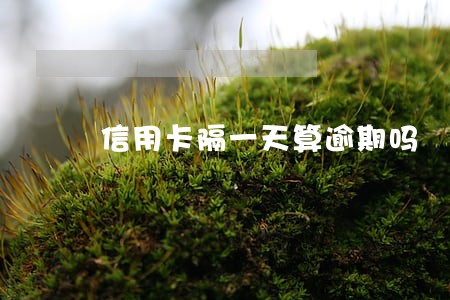 信用卡隔一天算逾期吗 信用卡隔一天算逾期吗