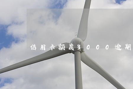 信用卡额度3000逾期三个月 信用卡额度3000逾期三个月