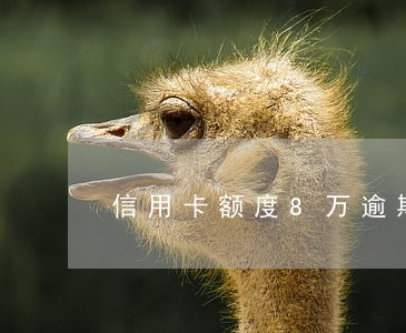 信用卡额度8万逾期 信用卡额度8万逾期