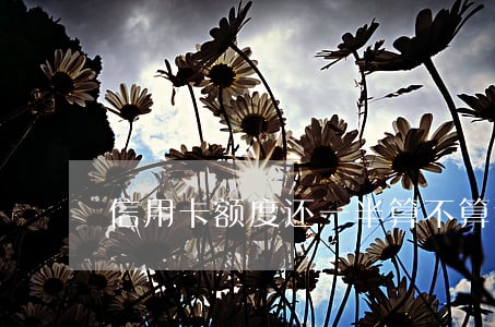 信用卡额度还一半算不算逾期 信用卡额度还一半算不算逾期