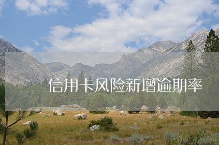 信用卡风险新增逾期率 信用卡风险新增逾期率