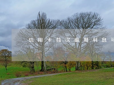 信用卡首次逾期利息可以减免吗 信用卡首次逾期利息可以减免吗