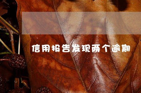 信用报告发现两个逾期 信用报告发现两个逾期