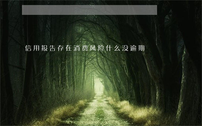 信用报告存在消费风险什么没逾期 信用报告存在消费风险什么没逾期