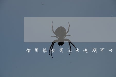 信用报告有三次逾期可以贷款 信用报告有三次逾期可以贷款