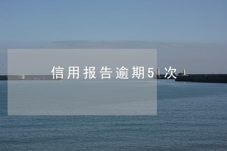信用报告逾期5次 信用报告逾期5次