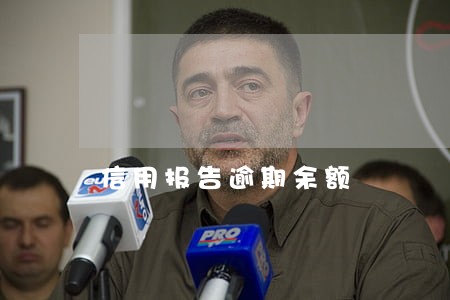 信用报告逾期余额 信用报告逾期余额