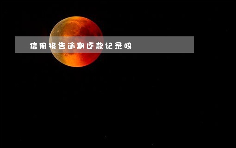 信用报告逾期还款记录吗 信用报告逾期还款记录吗