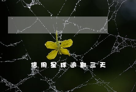 信用星球逾期三天 信用星球逾期三天