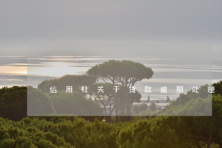 信用社关于贷款逾期处理 信用社关于贷款逾期处理
