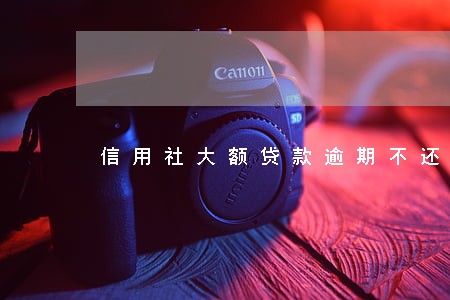 信用社大额贷款逾期不还 信用社大额贷款逾期不还