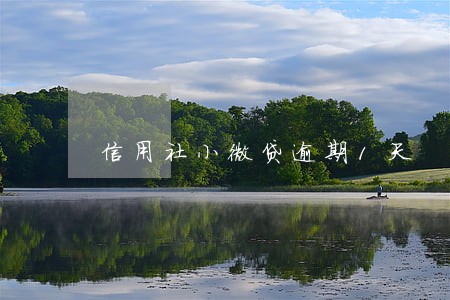信用社小微贷逾期1天 信用社小微贷逾期1天