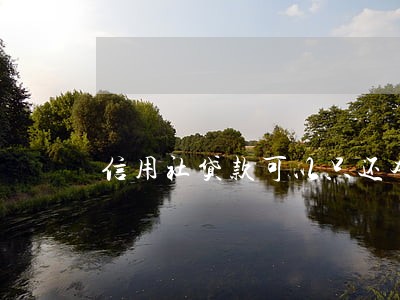 信用社贷款可以只还本金吗