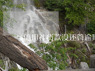 信用社贷款没还算逾期吗