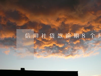信用社贷款逾期8个月 信用社贷款逾期8个月